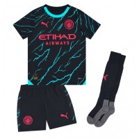 Camiseta Manchester City Josko Gvardiol #24 Tercera Equipación Replica 2023-24 para niños mangas cortas (+ Pantalones cortos)